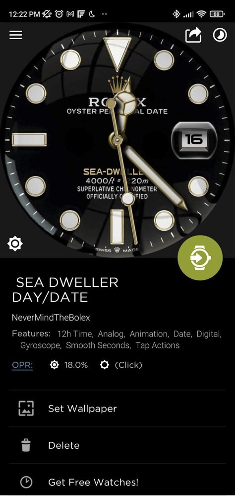 rolex watch face for galaxy watch 6|facer rolex watch face.